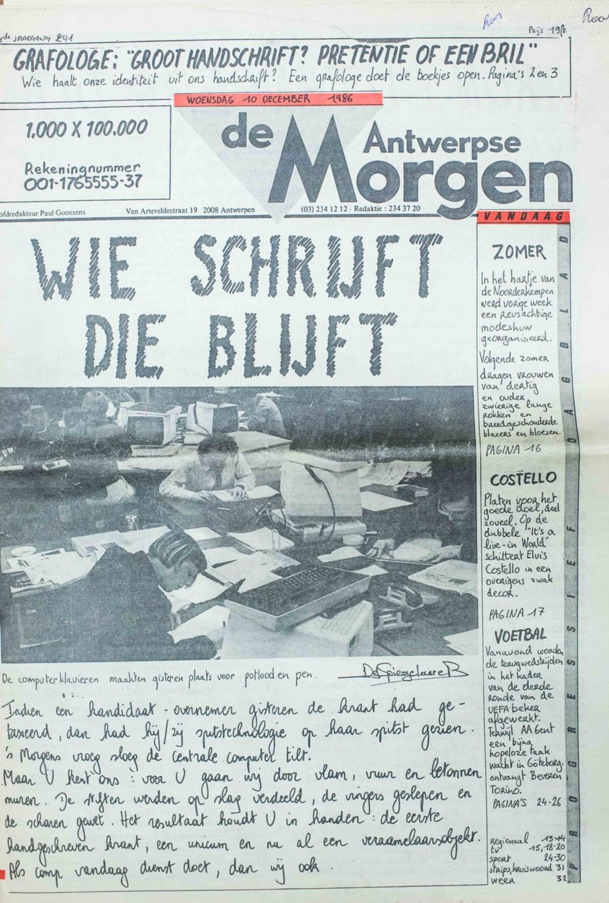 anecdotes les plus incroyables dans l’histoire de la presse belge